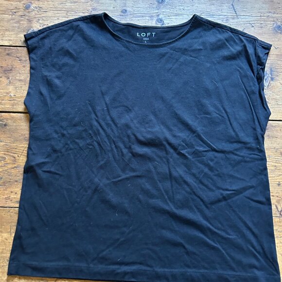 Loft Modern Wedge Tee -- Black -- L - Picture 2 of 2